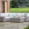 Stunning corner lounge set with wide large seats, extra thick cushions, corner seats and coffee table