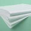 Luxury hotel satin stripe 300tc white oxford pillowcases