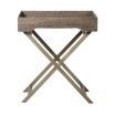 Rustic rattan tray table