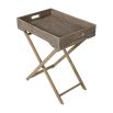 Rustic rattan tray table