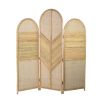 Elegant, rattan folding screen