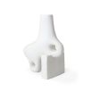 Matte porcelain decorative sculpture with smooth and rough texture