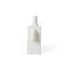 Matte porcelain decorative sculpture with smooth and rough texture