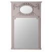 Traditional antique style mirror with ornate wooden frame