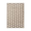 Neutral wool rug with cream dots