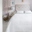 Handmade elegant shape, tall deep buttoned bed