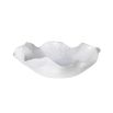 Sculpturally appealing white ceramic bowl