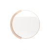 Round mirror with copper stainless steel finish