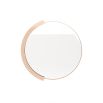 Round mirror with copper stainless steel finish