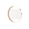 Round mirror with copper stainless steel finish