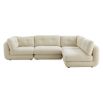 Upholstered boucle corner modular sofa