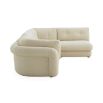 Upholstered boucle corner modular sofa