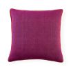 Square fuchsia cushion with orange half circle artwork