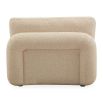 Cream boucle armless modular sofa piece 