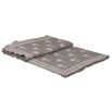 Grey bedspread with palm print