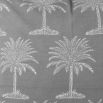 Grey cotton cushion with palm tree print