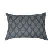 Luxurious chic navy blue patterned cushion