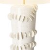 Aquatic and coral inspired ivory ceramic lamp with crackle finish