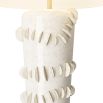 Aquatic and coral inspired ivory ceramic lamp with crackle finish