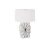 Burst shaped pebble base table lamp