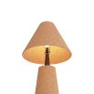 Natural cork lamp with cone-shaped shade