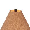 Natural cork lamp with cone-shaped shade