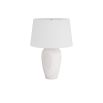 White porcelain lamp with textural detail