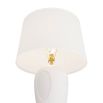 White porcelain lamp with textural detail