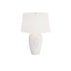 White porcelain lamp with textural detail