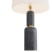 Galaxy marble lamp base with antique brass finished details