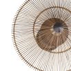 Natural rattan wrapped lamp with tapered lamp and bronze base
