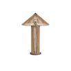 Natural rattan wrapped lamp with tapered lamp and bronze base