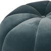 large teal pumpkin-shaped pouffe