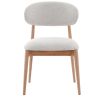 The Blockley dining chair, with its contemporary curves, luxurious linen upholstery, and solid oak frame, adds modern elegance to any dining room, and is complemented by a matching Counter Stool.