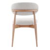 The Blockley dining chair, with its contemporary curves, luxurious linen upholstery, and solid oak frame, adds modern elegance to any dining room, and is complemented by a matching Counter Stool.