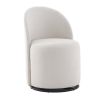 The Savoy Swivel Dining Chair combines luxurious curves and versatile design, effortlessly complementing any dining space with timeless elegance.