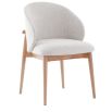 Upholstered in off-white linen with an exposed oak back and solid oak frame, the Snowshill dining chair adds modern style and lasting quality to any home, complementing a variety of dining tables.