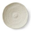 Authentic wicker basket bowl finished in white glaze