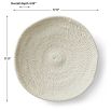 Authentic wicker basket bowl finished in white glaze