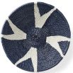 Stylish blue and white textured bowl with twisted cross design