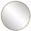 Large brass circular mirror