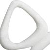 Elegant stacked loops sculpture in white finish