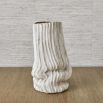 Natural style vase in white washed finish