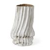 Natural style vase in white washed finish