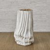 Natural style vase in white washed finish