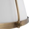 White ceiling light with brass frame details