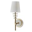 Elegant wall light with alabaster rings and brass fix