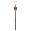 Brass wall light with square wall fixture