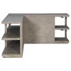 grey washed console table with minimal structured appeal