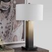 Rectangular black and bronze ombre steel lamp 